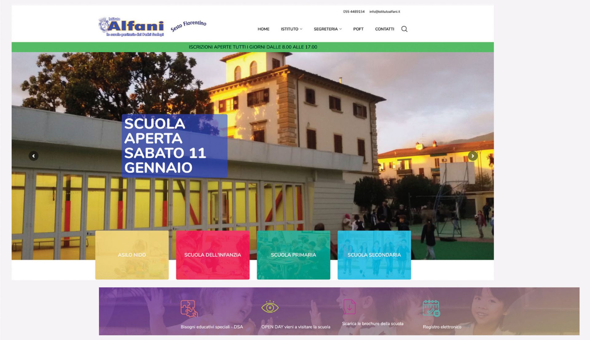 Sito web dell’Istituto Alfani